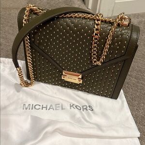 MICHAEL MICHAEL KORS
Whitney Large Studded Leather Convertible Shoulder Bag